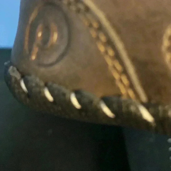 PEDIPED INFANT SIZE 6-12 MO BROWN FAUX LACES AND HOOK LOOP SLIP ON SHOE - Picture 9 of 11